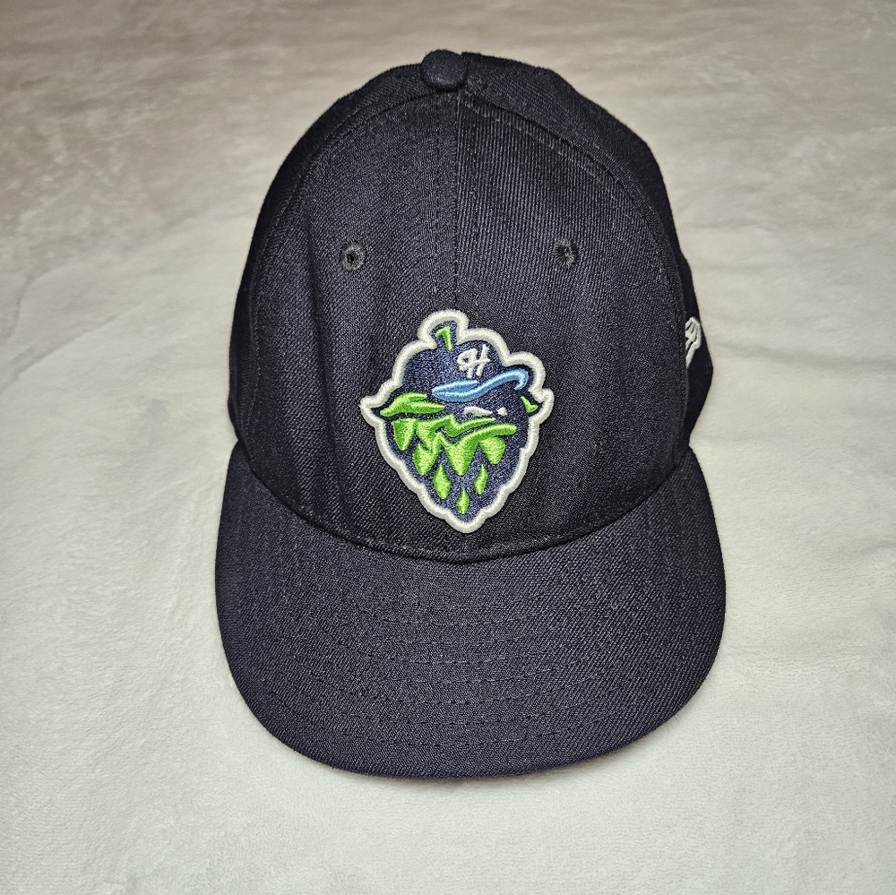 Hillsboro Hops Hat Cap Mens 7 1/4 Blue Minor League Baseball New Era Fitted